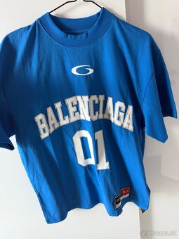 Balenciaga jersey blue tričko - 2