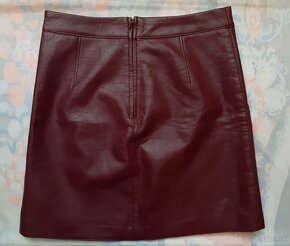 Orsay bordová kožená sukňa - 2