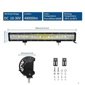 480W LED svetelná rampa trojradová 59cm - 2