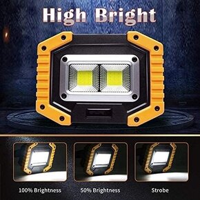 2Ks dobíjacie OTYTY COB 30W 1500LM LED pracovné svetla - 2