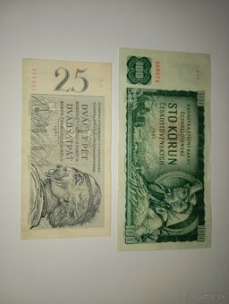 BANKOVKY 25 A 100 KČS 1961, VZÁCNĚJŠÍ SÉRIE - 2