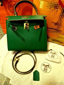 Nová luxusná kabelka HERMES KELLY 28 GREEN - 2