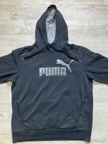 Puma mikina s kapucňou, čierna + šedá potlač, veľkosť M - 2