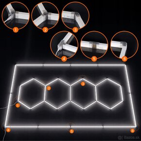 Šesťhranné LED stropné svetelné panelové Hexagon - 2