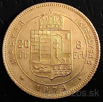 8 Zlatník/20 Frank 1879 KB FJI - 2