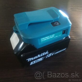 Adaptér pro Aku Makita 18V, s nabíjením 2xUSB a LED - 2