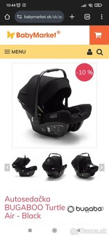 Autosedačka BUGABOO Turtle Air - Black - 2