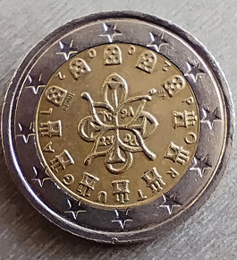 2 euro minca Portugalsko 2002 s defektom - 2