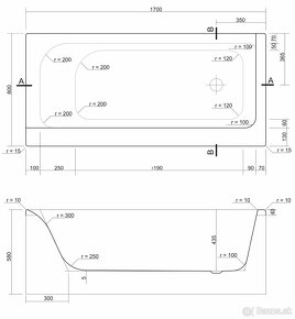 Kúpeľňová vaňa Cersanit Smart 170x80 cm NOVA NIZSIA CENA - 2