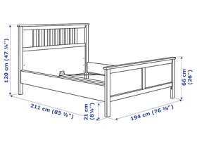 Manželská posteľ Hemnes čierna - 2