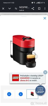 Predám kávovar Nespresso vertuo pop - 2