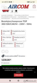 vzduchový kompresor GIS 100L 3 valec, parametre sú na fotke - 2