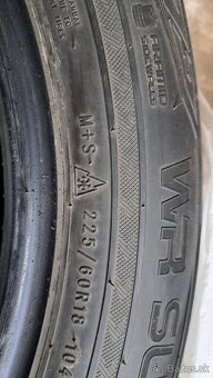 Darujem 2 ks zimných pneumatík Nokian 225/60 R18 - 2