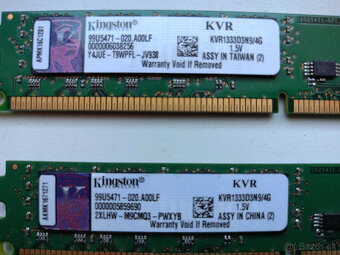 2x4 GB  DDR3 Kingston 1333 Mhz 1.5V - 2