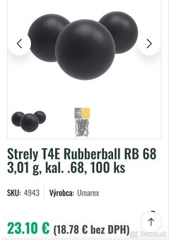 Gumené gule Rubber Ball t4e 68 500ks - 2