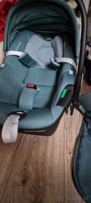 Zelený kočík Maxicosi 3 kombinácia. Isofix. - 2