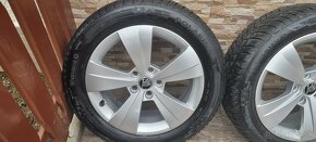 Predám Orginal SKODA HELIOS elektrony 5X112 215/55 r17 Zimné - 2