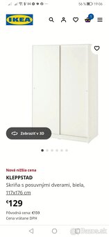 Skriňa biela IKEA nová - 2