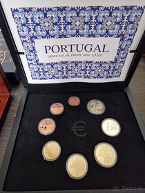 Portugalsko PROOF SADA 2002, 2003, 2009. 1cent- 2 Euro - 2