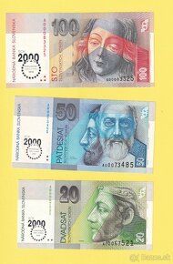 Slovensko bimilénium sada 20+50+100 Sk UNC - 2