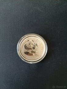 Strieborná minca Čína PANDA 10 Yuan 2000, 1oz, mirrored - 2