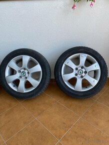 Alu disky 5x112 orig.škoda,pneu 205/55r16 - 2