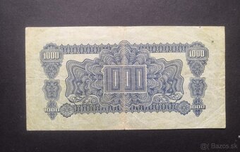 1000 korun 1944,vzacna bankovka neperforovana - 2