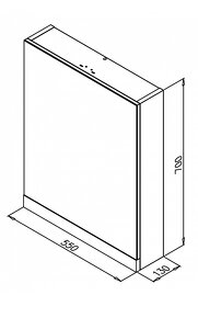 Zrkadlová skrinka 55x70cm - 2