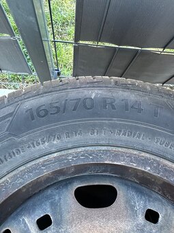 Predám sadu kolies 165/70 R14 rozteč 5x100 - 2