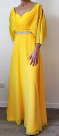 Dámske spoločenské šaty žlté75 - 2