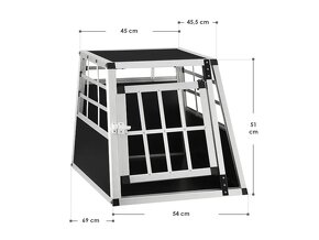 Hliníková klietka do auta, výška 51cm - 2