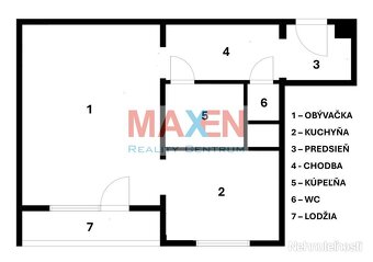 1 izbový byt, 36m2 + loggia, MUDROŇOVA, KOŠICE - JUH - 2