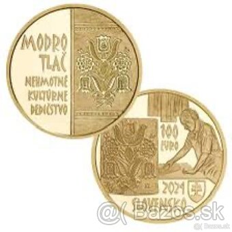 100€ zlatu mincu MODROTLAČ - 2