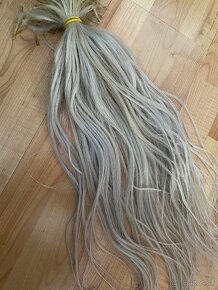 Ruské vlasy blond 60cm 140 prameňov - 2