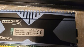 Predám pamäte 8GB DDR3 KINGSTON HyperX Predator 2400 Mhz - 2