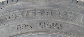 Predám 2 celoročné pneumatiky 195/65 R 16C 104R Michelin - 2