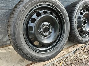 Plechové disky R16 5x112+Zimné Pneu Hankook 205/55 R16 - 2