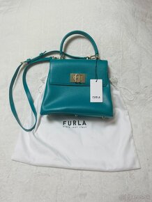 Zelená kožená menšia kabelka zn. FURLA originál - 2