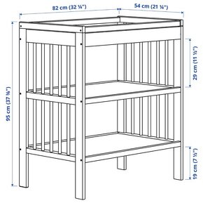 Detská postieľka + prebaľovací pult - 2