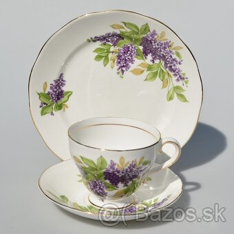 Starožitný porcelánový trojset - voňavý orgován - 2