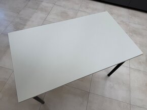 IKEA TROTTEN Stôl béžová farba, čierne nohy, 120x70 cm - 2