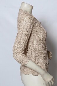 RONDINA - zlatý trblietavý luxusný sveter - NOVÝ - 2