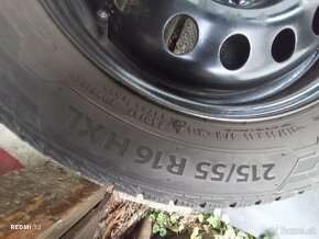 Zosilnené disky5x112 r16 6.5Jx16,zimné pneumatiky 215/60 R16 - 2