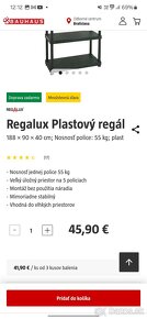 Plastový regál 2 ks - 2