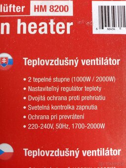 Teplovzdusný ventilátor - 2