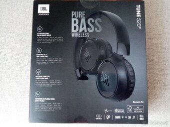 Predám slúchadlá JBL Tune 520BT, nové, záruka - 2