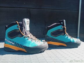 Pánska treková obuv SCARPA Mescalito TRK GTX tyrkysovo-čiern - 2