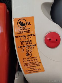 Autosedačka Britax Römer 9-36 kg ISOFIX UK XTENSAFIX - 2