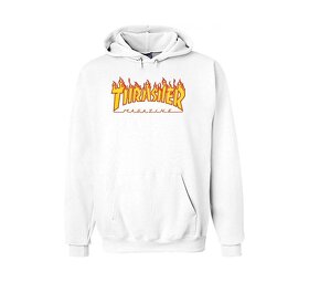 Thrasher Flame Hood White - 2