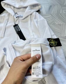 Stone island mikina nové ZIP hoodie biela farba  velkost S M - 2